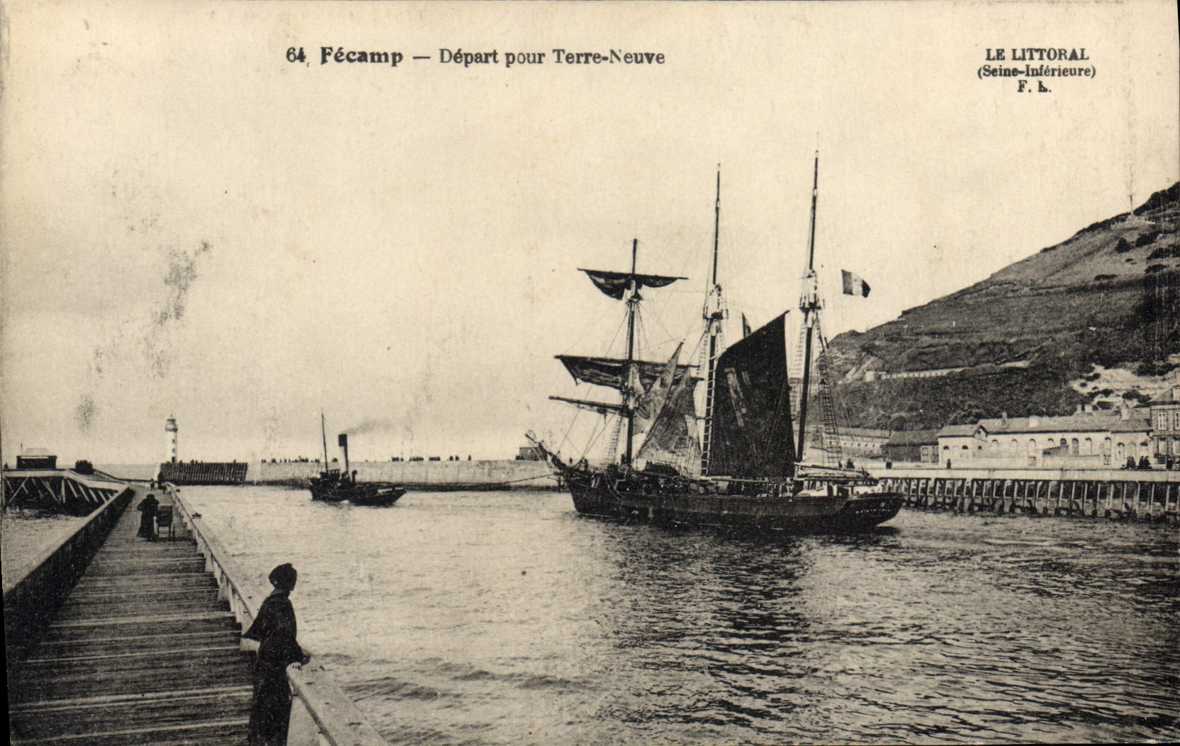 CPA Le Littral Fecamp Depart pour Terre Neuve 