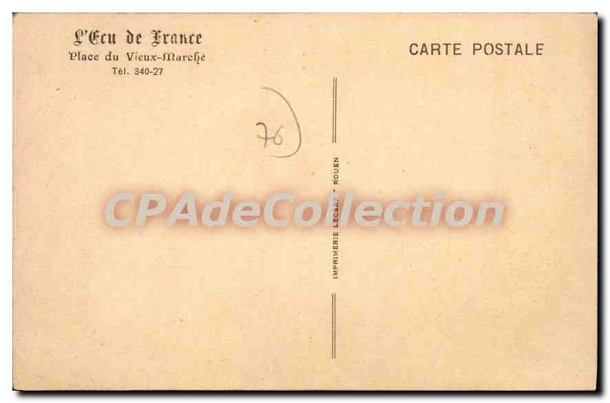 CPA Rouen Auberge de France  — Rückseite