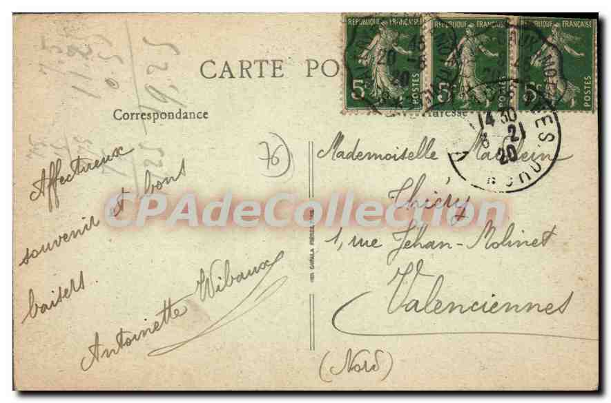 CPA Saint Valery en Caux Vue Generale et les Falaises d'Amont  — Rückseite