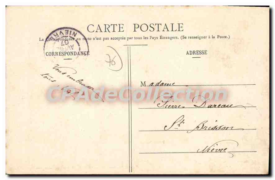 CPA Environs de Gournay en Bray S I Moulin de Vardes  — Rückseite