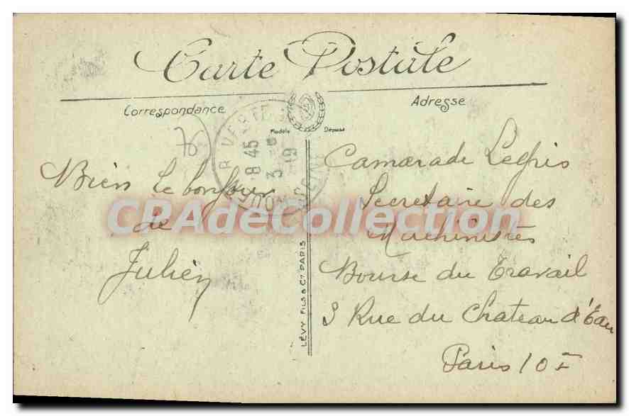 CPA Rouen Le Theatre des Arts  — Rückseite
