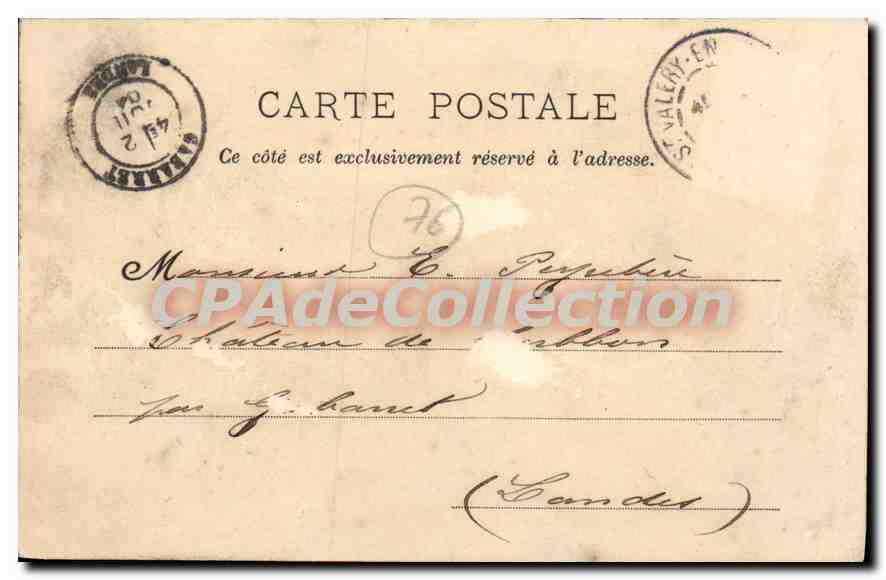 CPA Envurons de Fecamp Le Chateau de Daubeuf  — Rückseite