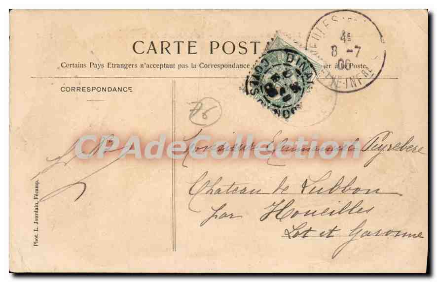 CPA Le Littoral Seine Inferieure Environs d'Etretat Le Chateau de Saint Clair  — Rückseite