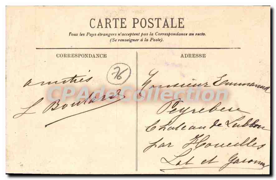 CPA La Chateau de Motteville Seine Inferieure  — Rückseite