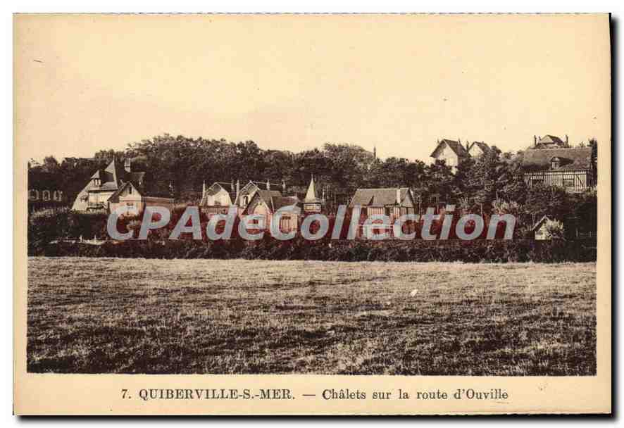 CPA Quiberville s Mer Chalets sur la route d'Ouville 