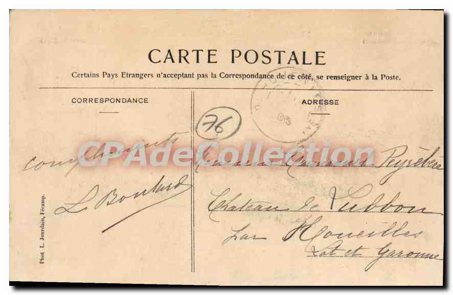 CPA Oherville Le Chateau d'Auffray  — Rückseite