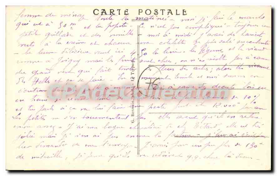 CPA Le Treport Vue aerienne Casino et de la Jetee  — Rückseite