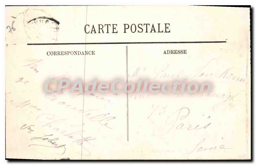 CPA Trouville Vue generale vers le Port et Deauville  — Verso