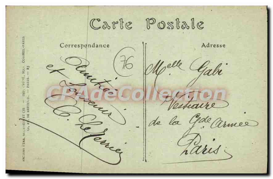 CPA Havre Le Boulevard Albert I et la Heve  — Verso