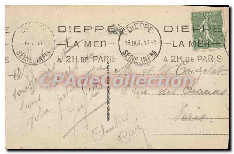 CPA Dieppe l'Avant port et vue generale  — Rückseite