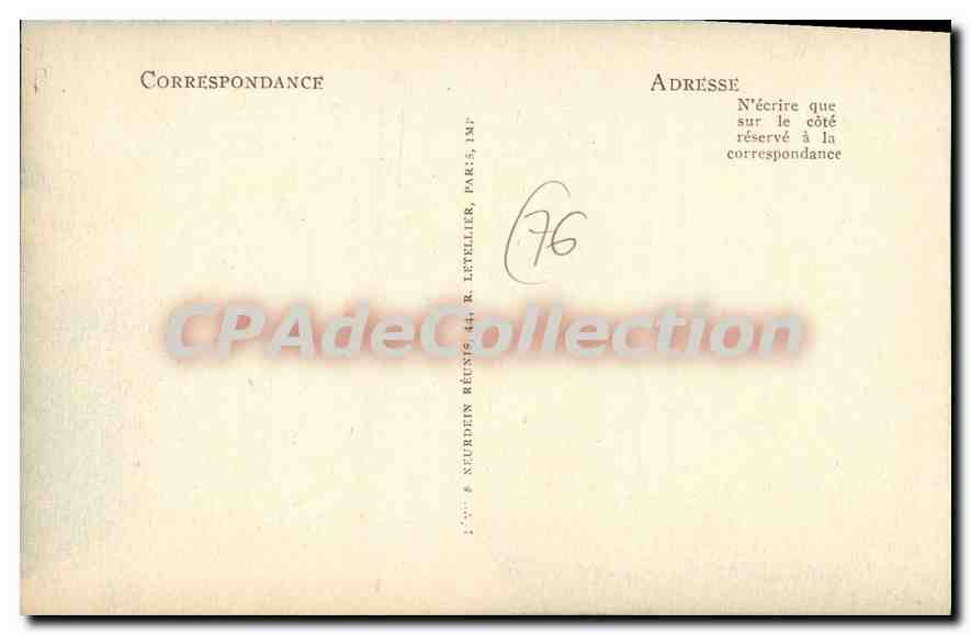 CPA Le Treport l'Avant Port et l'Eglise  — Rückseite