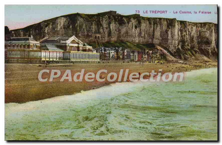 CPA Le Treport La Casino la Falaise 