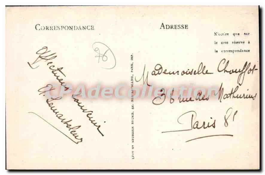 CPA Dieppe Le Casino  — Rückseite