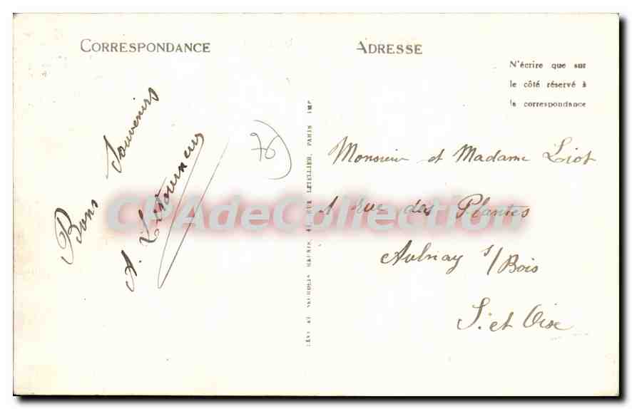 CPA Dieppe Le Bain  — Rückseite