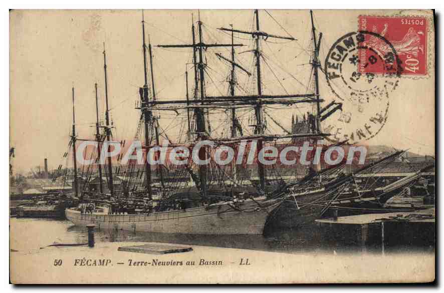 CPA Fecamp Terre Neuviers au Bassin Terre neuve