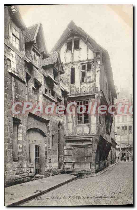 CPA Rouen Maison du Xv siecle rue Saint Romain 
