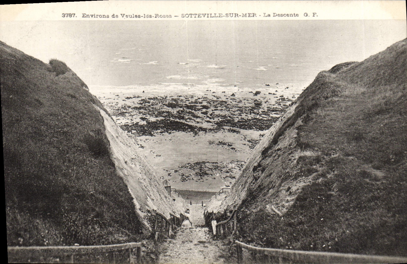 CPA Environs de Veules les Roses SOTTEVILLE-sur-mer la descente