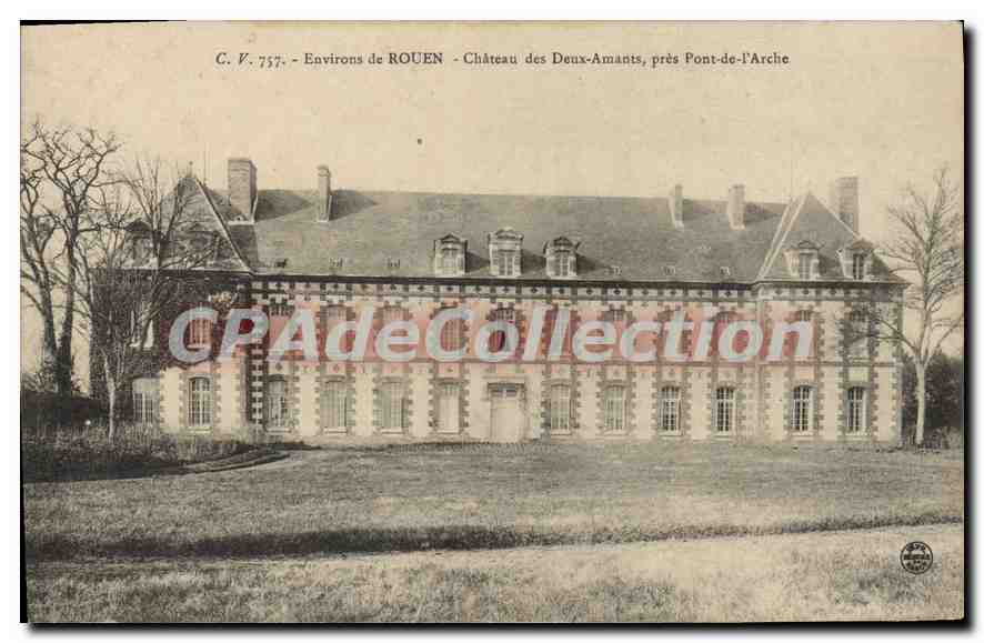 CPA Environs de Rouen Chateau des Deux Amants pres Pont de l'Arche 