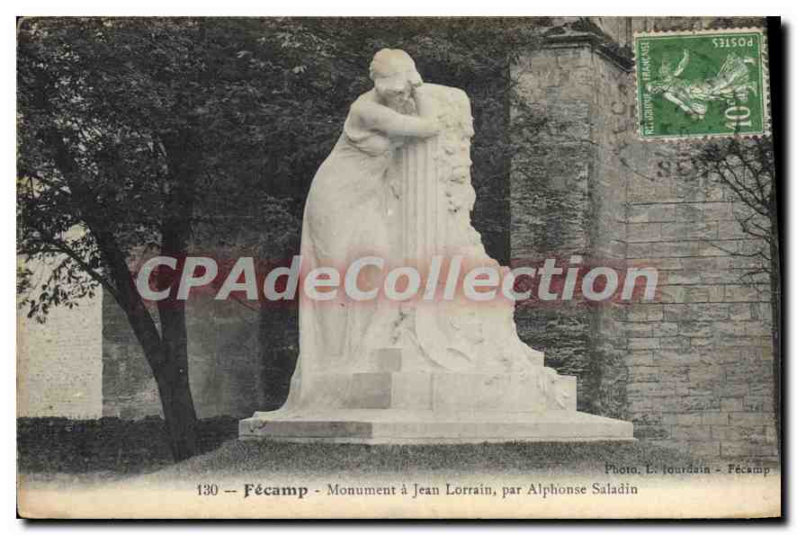 CPA Fecamp Monument à Jean Lorrain par Alphonse Saladin 