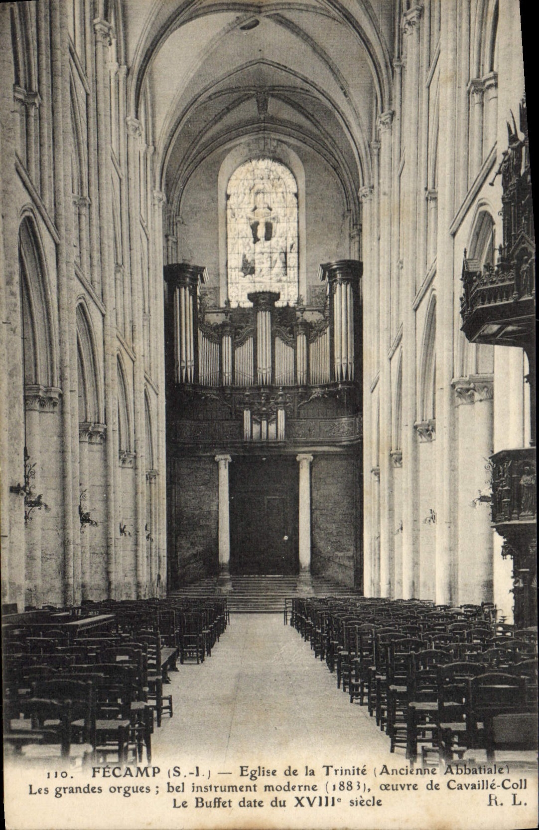 CPA Fecamp Eglise de la Trinite Ancienne Abbatiale Les grandes orgues 1883