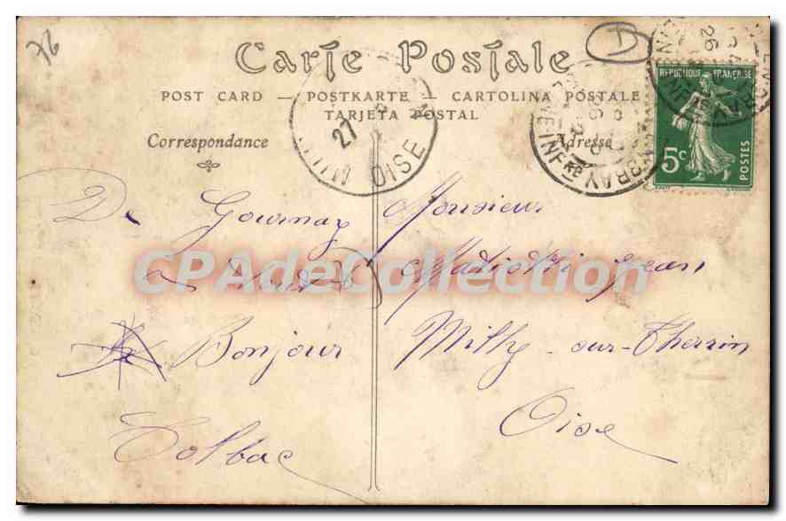 CPA Gournay en Bray l'Hotel de Ville  — Rückseite
