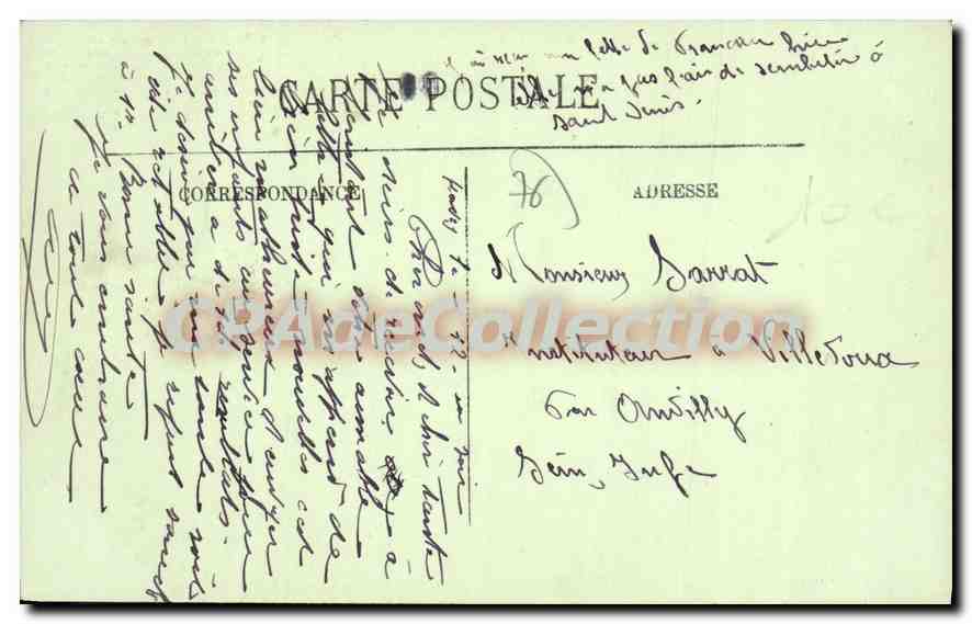 Departure of the Transatlantic Steamer "Rochambeau" — Avre — Publisher not visible — Back