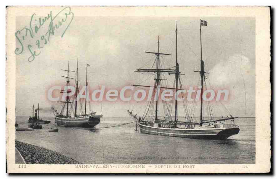 Saint-Valery-sur-Somme — Sortie du port — Édition des Sœurs Léonard, n° 111
