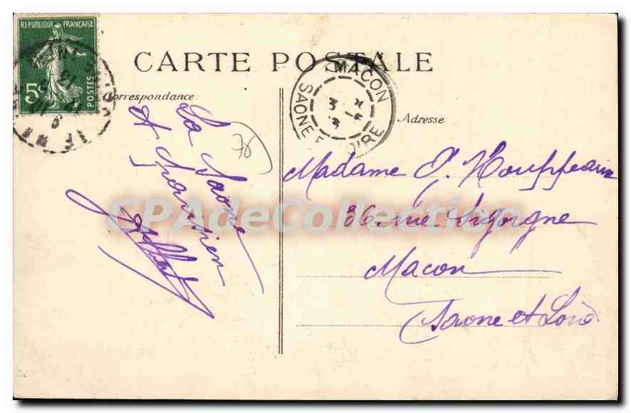 CPA Le Havre Le Transatlantique La France  — Verso