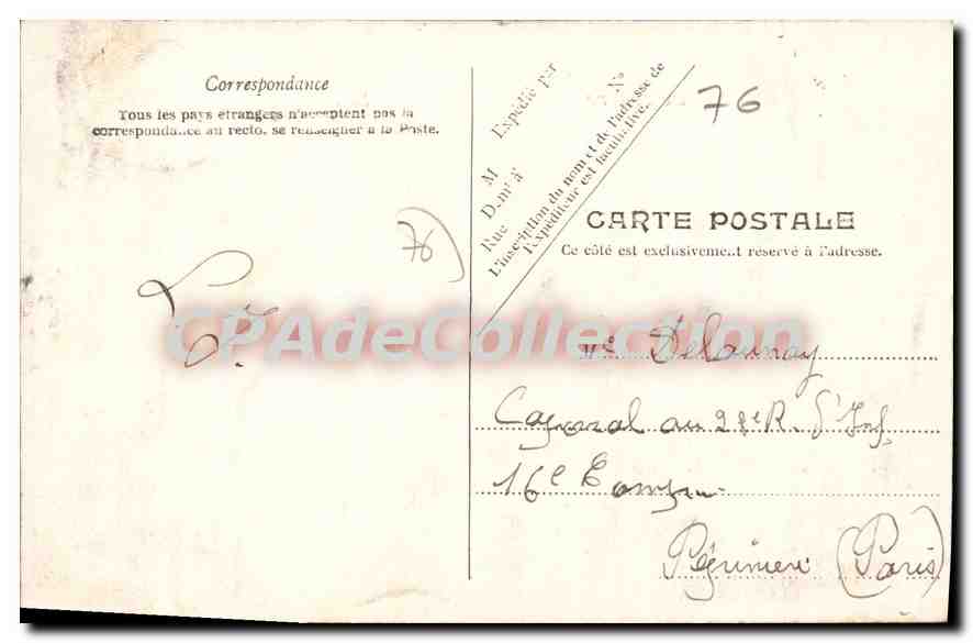 CPA Le Havre Le Theatre  — Verso