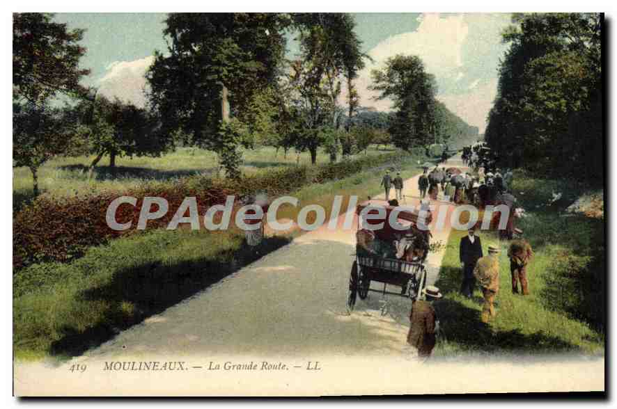 CPA Moulineaux La Grande Route 