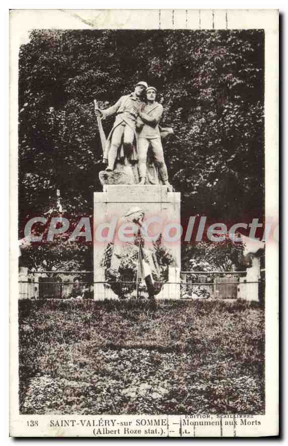 CPA Saint Valery sur Somme Monument aux Morts Albert Roze stat 