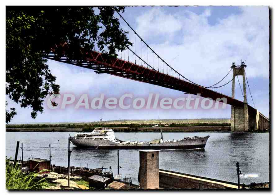 CPSM Le Dahra Le Port de Tancarville Concede a la Chambre de Commerce du Havre Rouen Pont de Tancarv