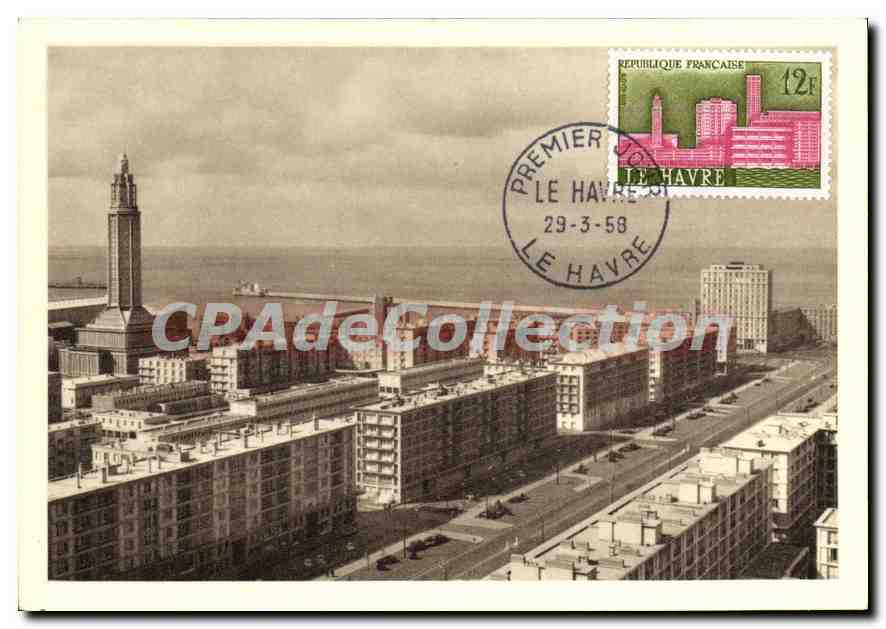 Le Havre — vue aérienne de la nouvelle ville — Les Maximaphiles Français