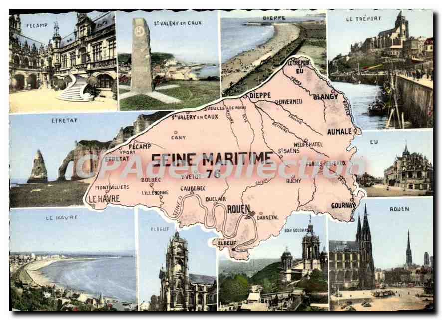 CPSM La Seine Maritime Fecamp Etretat Le Havre Dieppe Rouen Gournay Aumale 