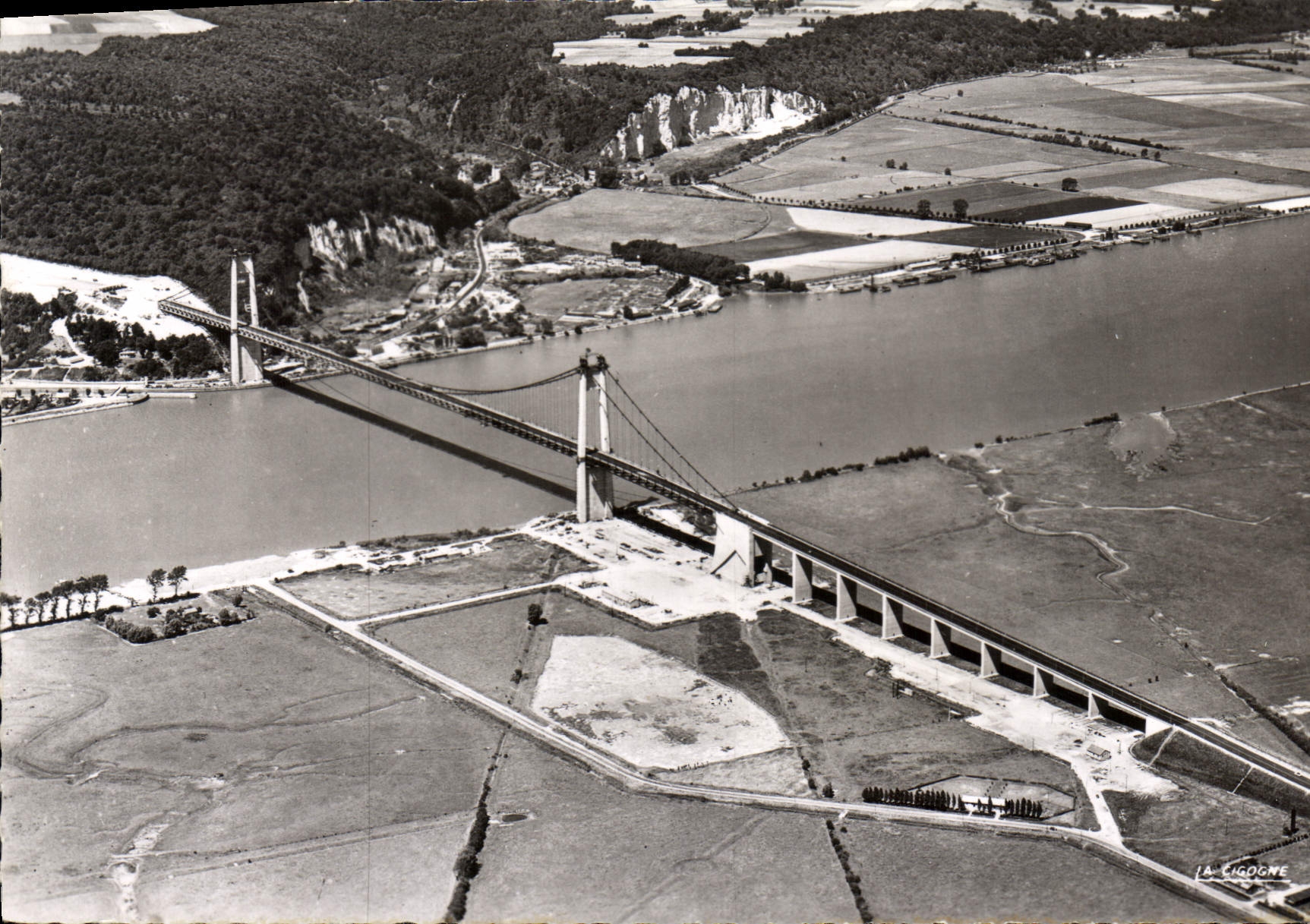 Pont de Tancarville — Luftbild — La Cigogne, Nr. 7013