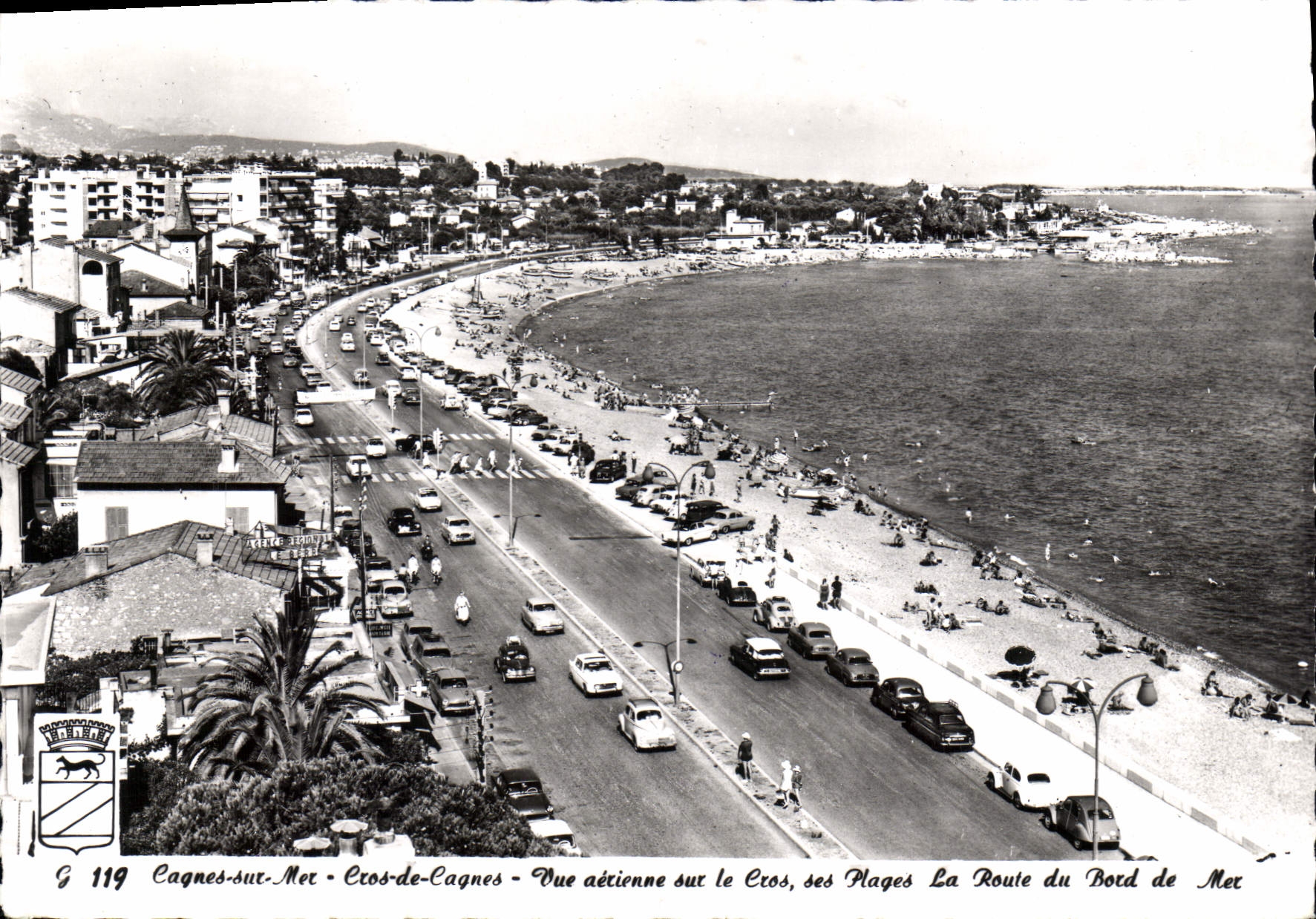 Cagnes-sur-Mer - Cros-de-Cagnes - Vue aérienne sur le Cros, ses Plages, La Route du Bord de Mer — G 119