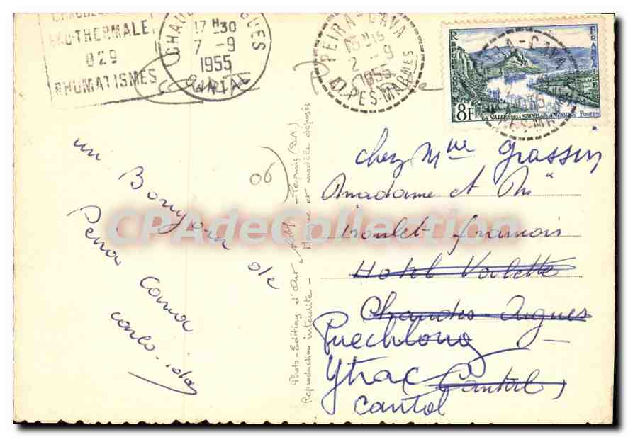 CPA Piera Cava Les Granges  — Verso