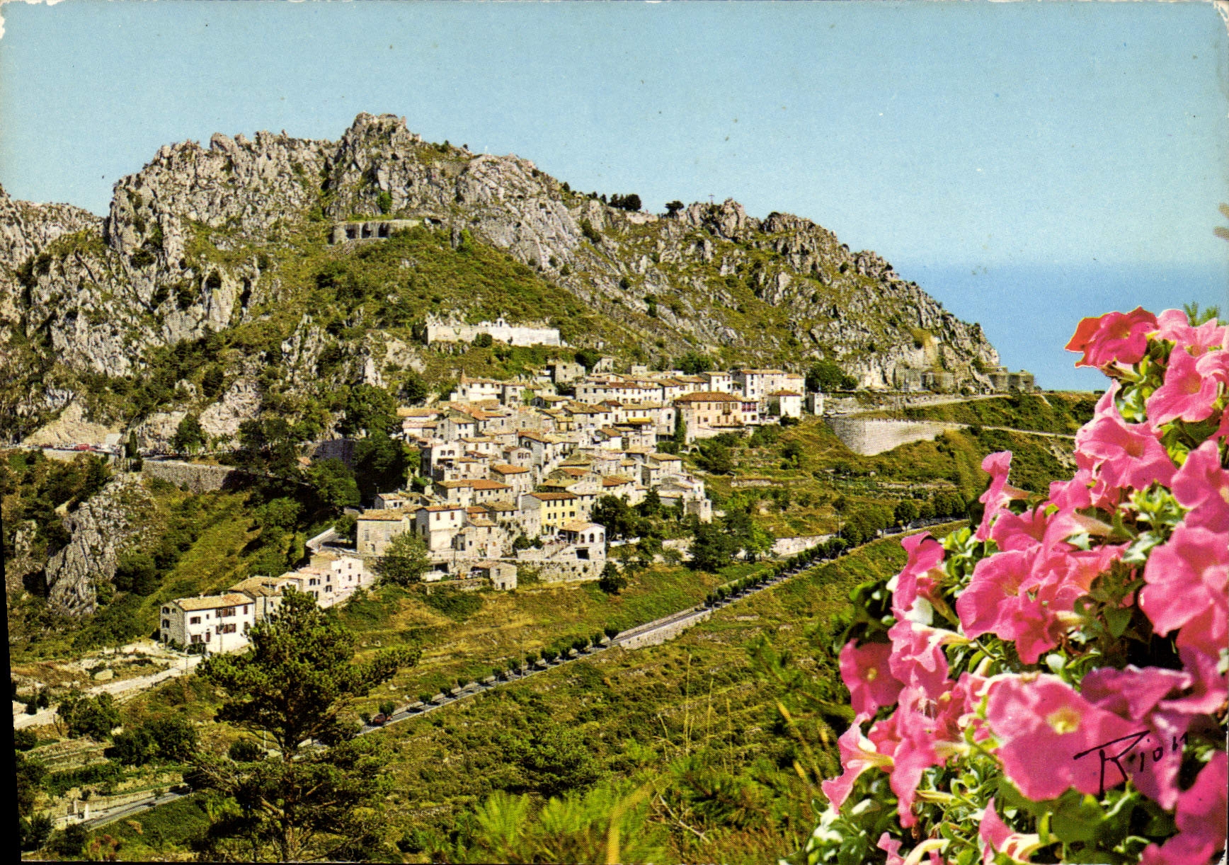 CPA La Cote d'Azur Sainte Agnes Le village du Littoral le plus haut d'Europe 