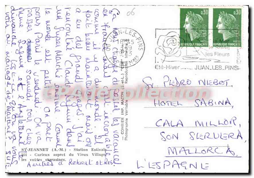 CPA St Jeannet A M Station Estivale Curieux aspect du Vieux Village les voutes sarrasines  — Verso