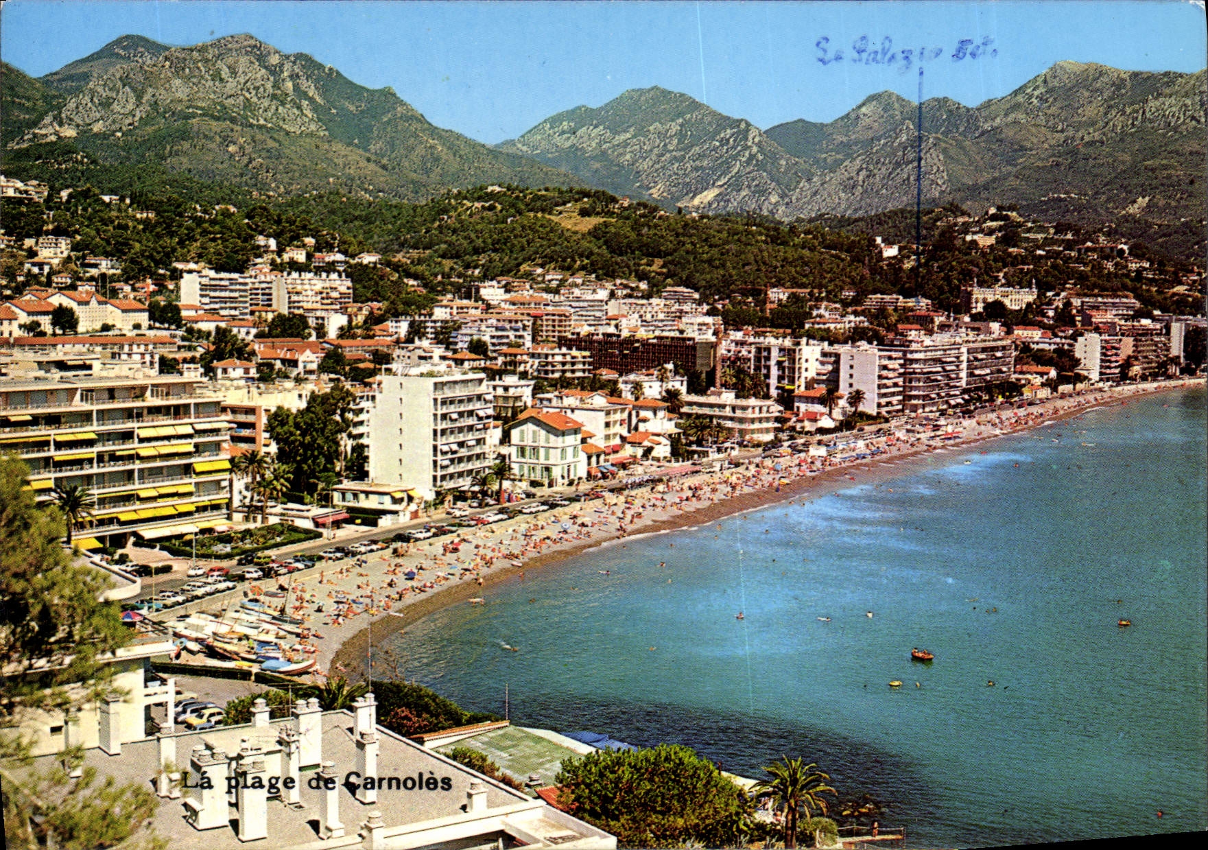La plage de Carnolès — vue panoramique — Edition Y.P.A. - Bd du 8 mai - 54-86-70