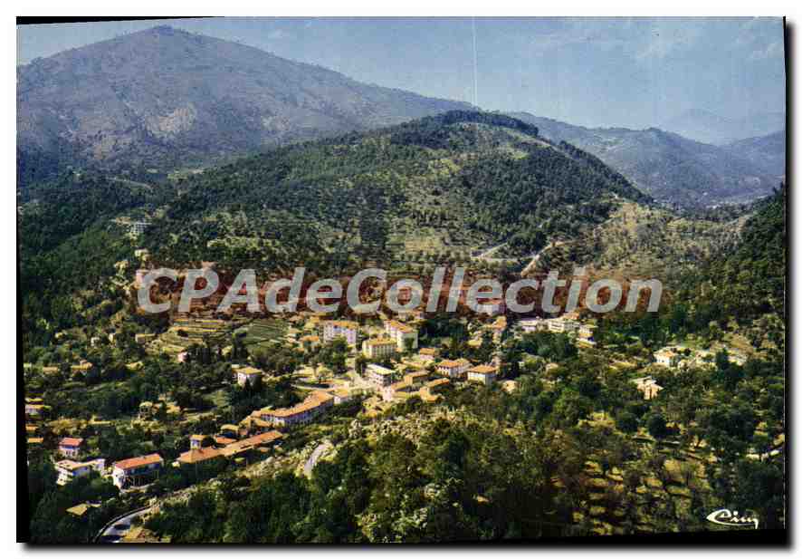CPA Tourrette Levens Alpes Maritimes Vue generale aerienne 