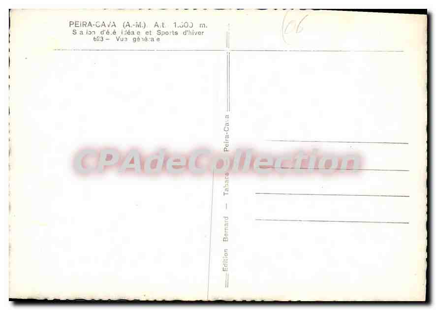 CPSM Peira Cava A M Vue generale  — Verso