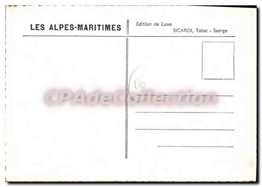 CPSM A M Saorge le Monastere  — Verso
