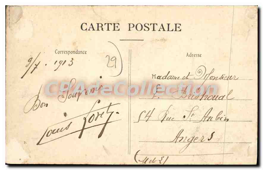 CPA La pleine mer au Faou  — Rückseite