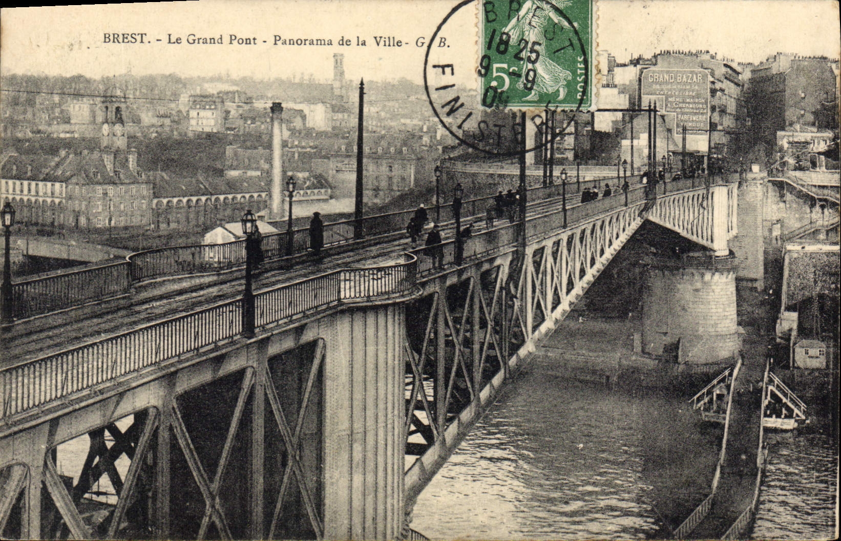 CPA Brest Le Grand Pont Panorama de la Ville 