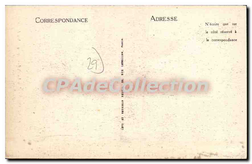 CPA Concarneau Le Beffroi de la Ville Close et le Pont Levis  — Rückseite