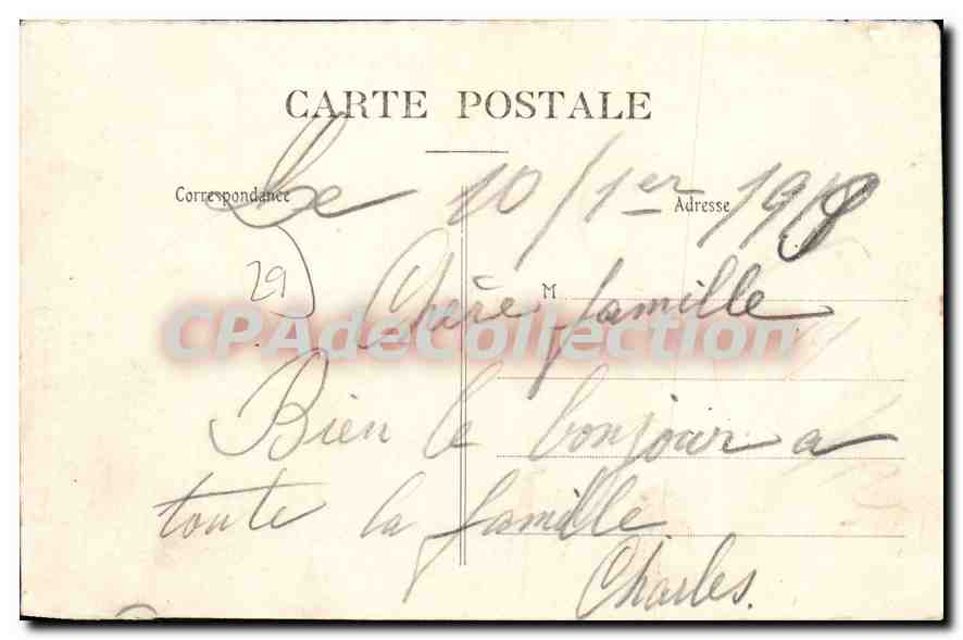 CPA La Plage de Ste Anne la Palue  — Rückseite