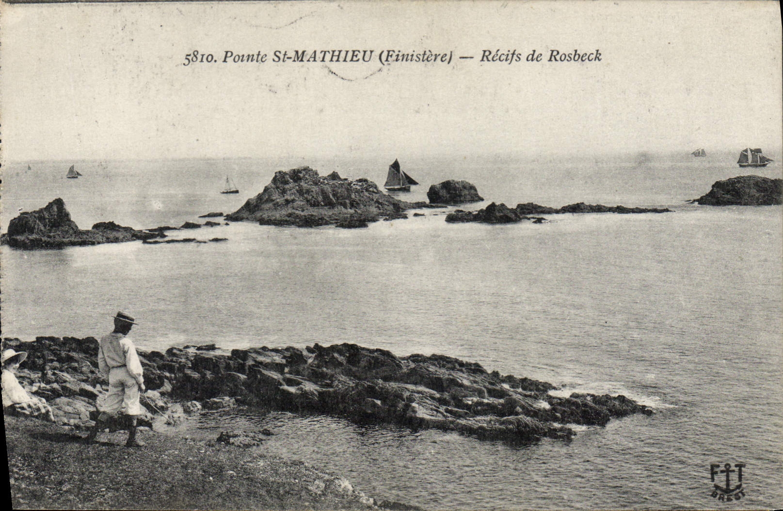 CPA Pointe St Mathieu Finistere Recifs de Rosbeck 