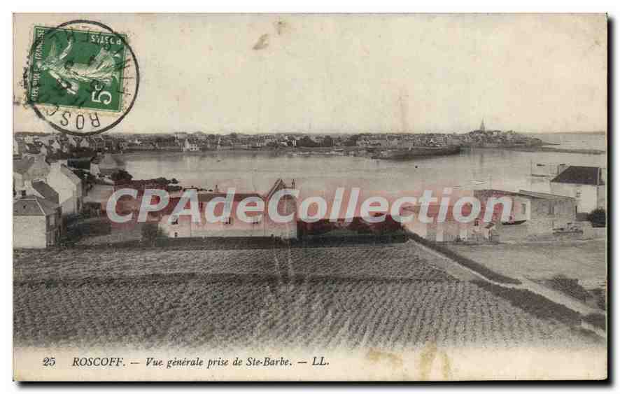 CPA Roscoff Vue generale prise de Ste Barbe 