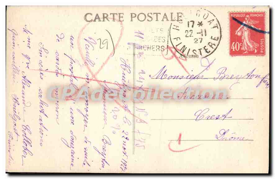 CPA jeune breton — Rückseite